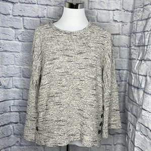 Medewell women 3/4 sleeve crop beige sweater